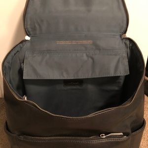 MATT & NAT Black Faux Leather Backpack Unisex